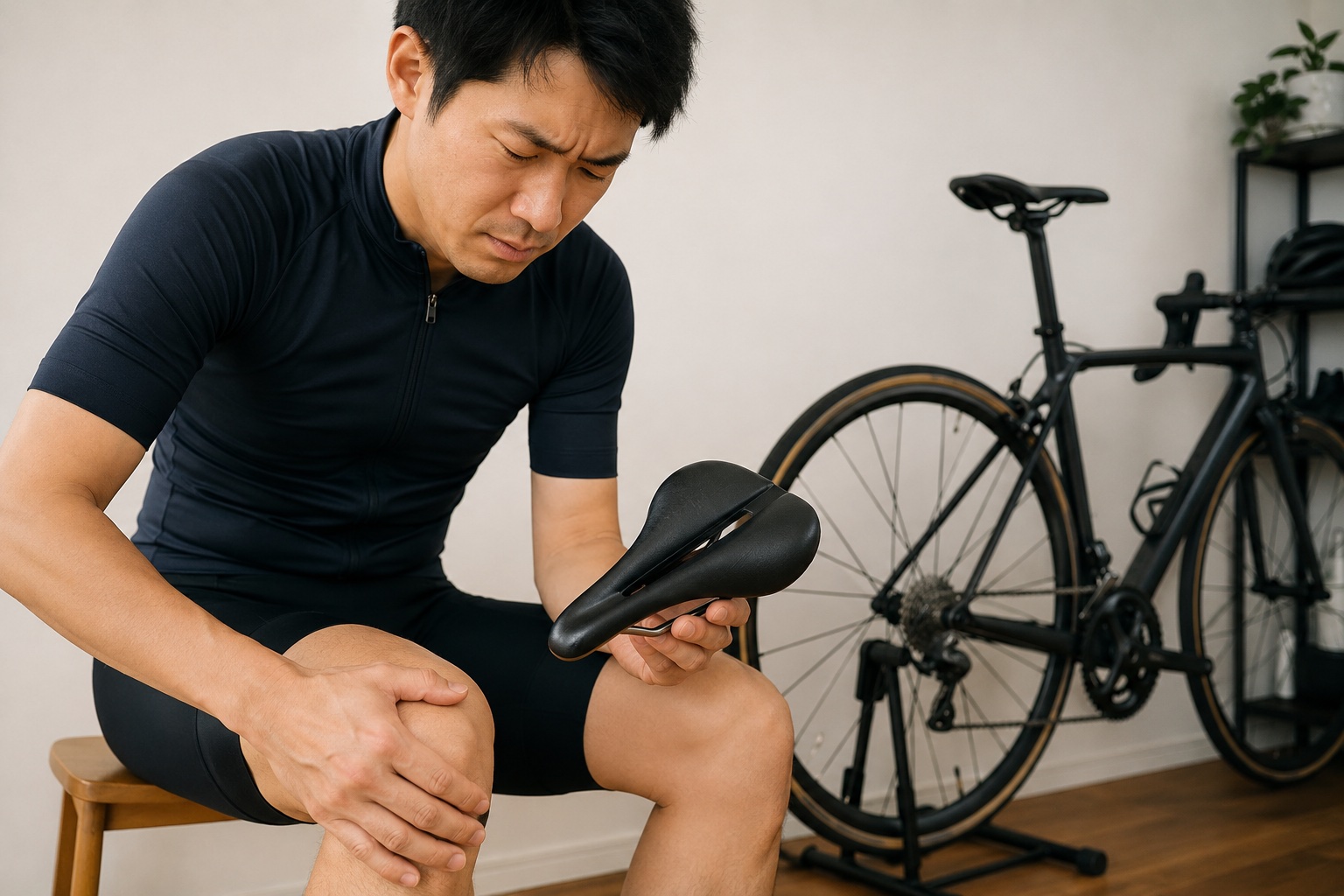 自転車のサドルでお尻が痛くなり困っている人